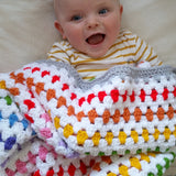 Rainbow Crochet Baby Blanket - The Pigeon's Nest