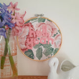 Pink floral 'Hell Yeah' sassy Wall Art Hoop - The Pigeon's Nest