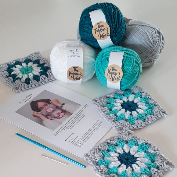 Teal Joy Crochet Cowl Kit - The Pigeon's Nest