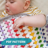 Rainbow Blanket Digital PDF Crochet Pattern - The Pigeon's Nest