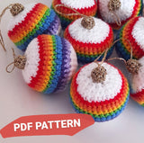 Rainbow Bauble Crochet PDF Digital Pattern - The Pigeon's Nest