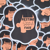 Resting Stitch Face Sticker