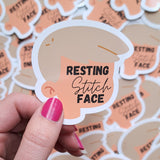 Resting Stitch Face Sticker