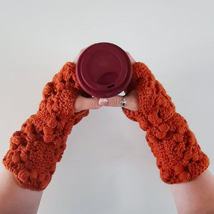 Stay Puffed Armwarmers Printed Crochet Pattern - The Pigeon's Nest