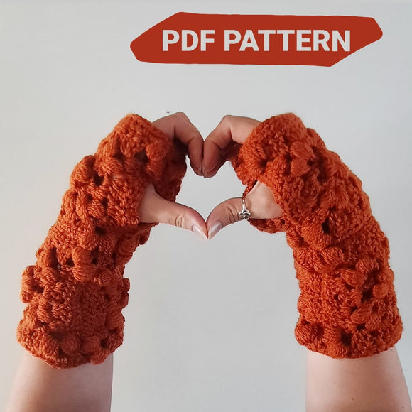 Stay Puffed Armwarmer Digital PDF Crochet Pattern - The Pigeon's Nest